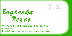 boglarka mezes business card